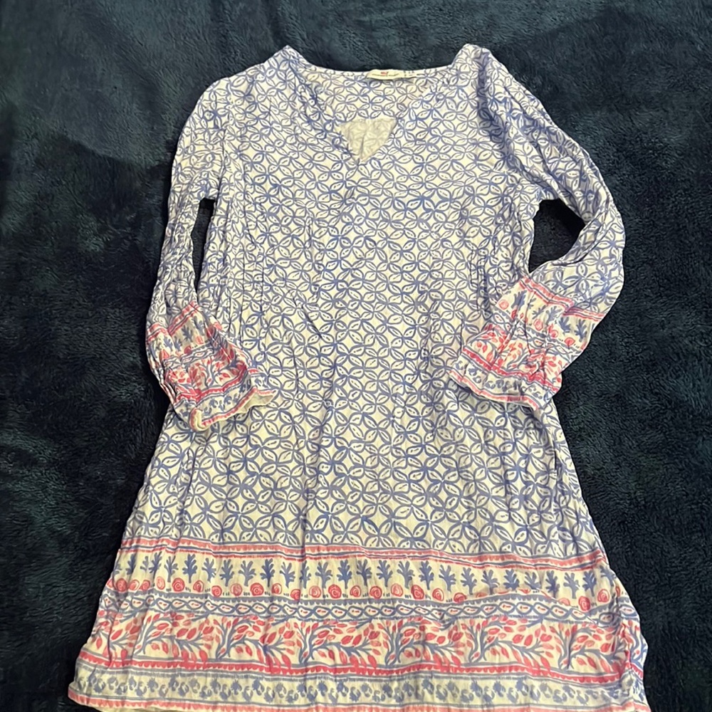 Vineyard vines neck long sleeve dress/ cover up
